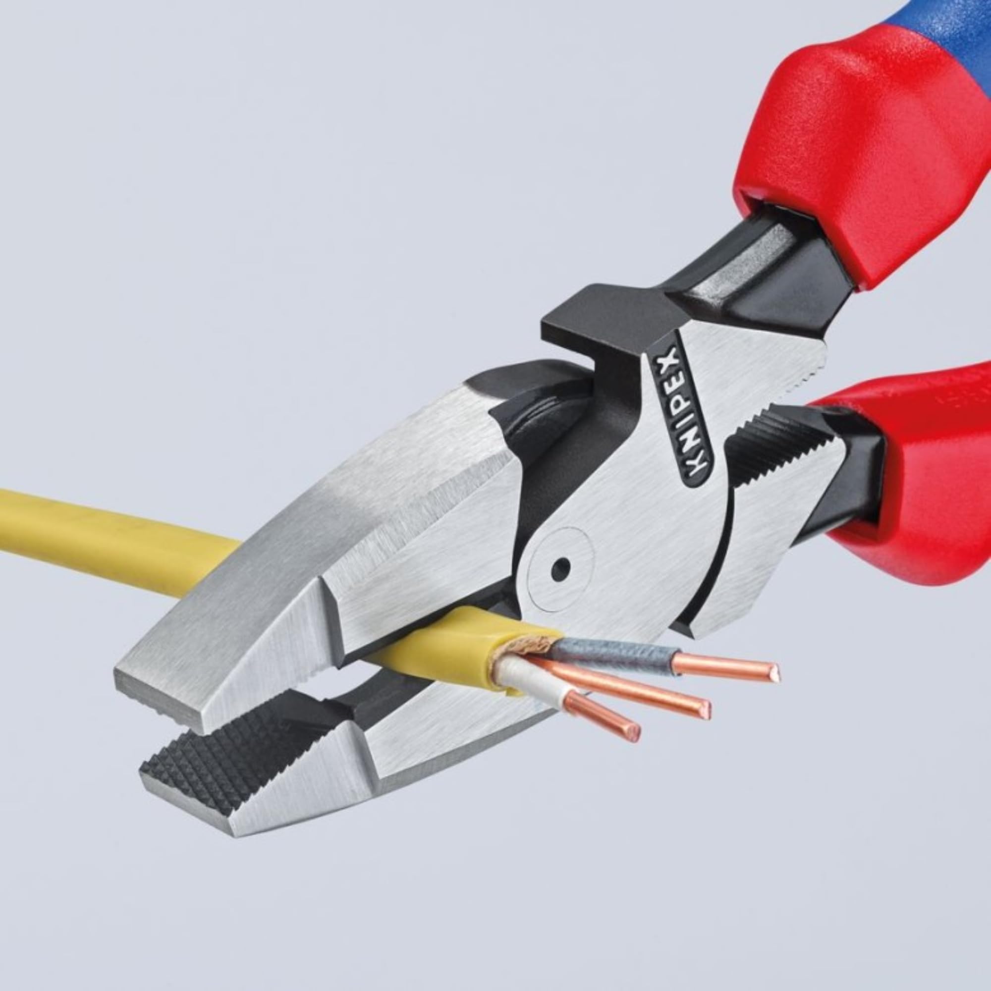 KNIPEX Kraft-Kombizange Lineman's Pliers amerikanisches Modell auf SB-Karte mit Comfort-Griffen 240 mm, 09 02 240 SB