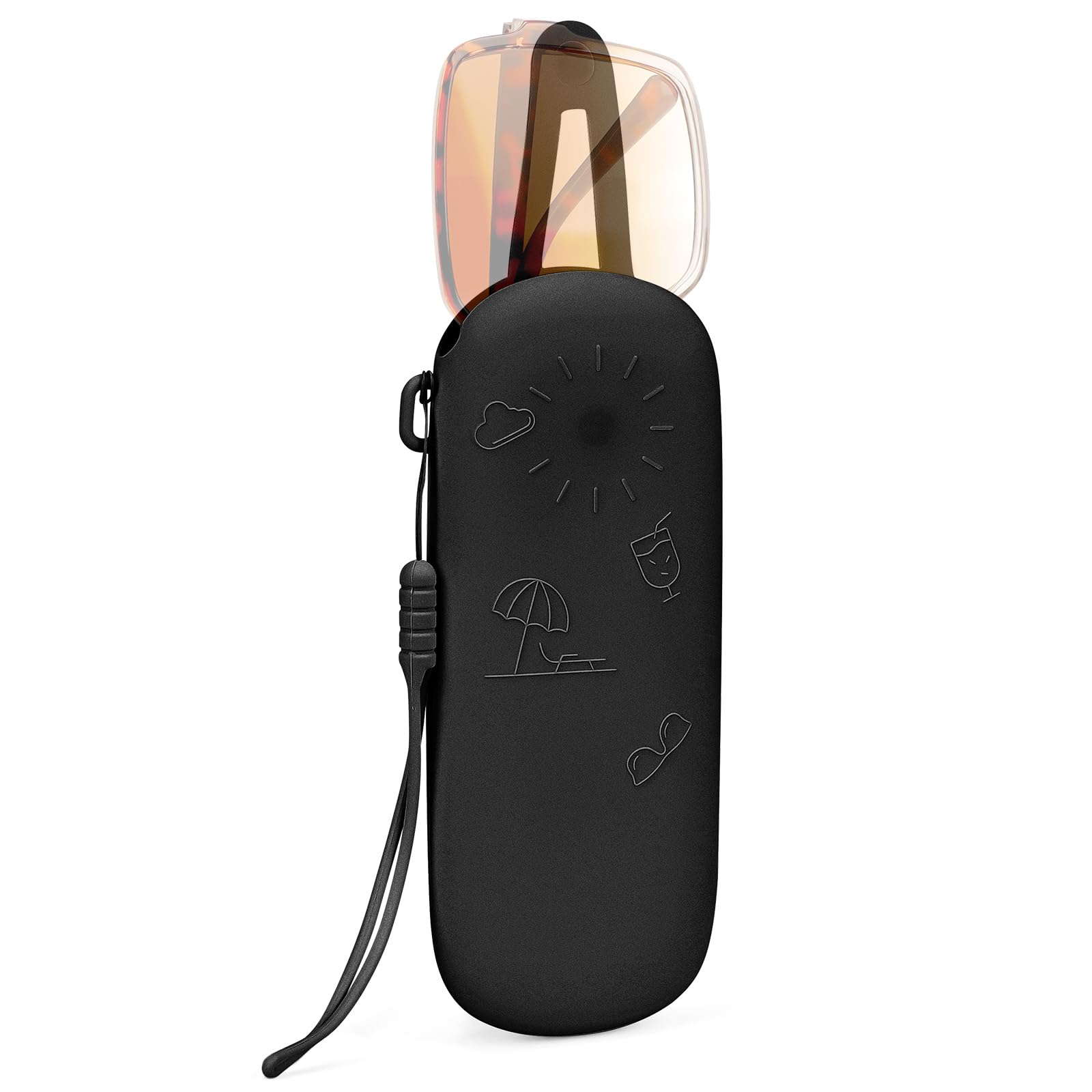 Oversized Sunglasses Pouch, Eyeglasses Travel Bag Compatible with Rayban Aviator Max/Caravan Reverse Square/more