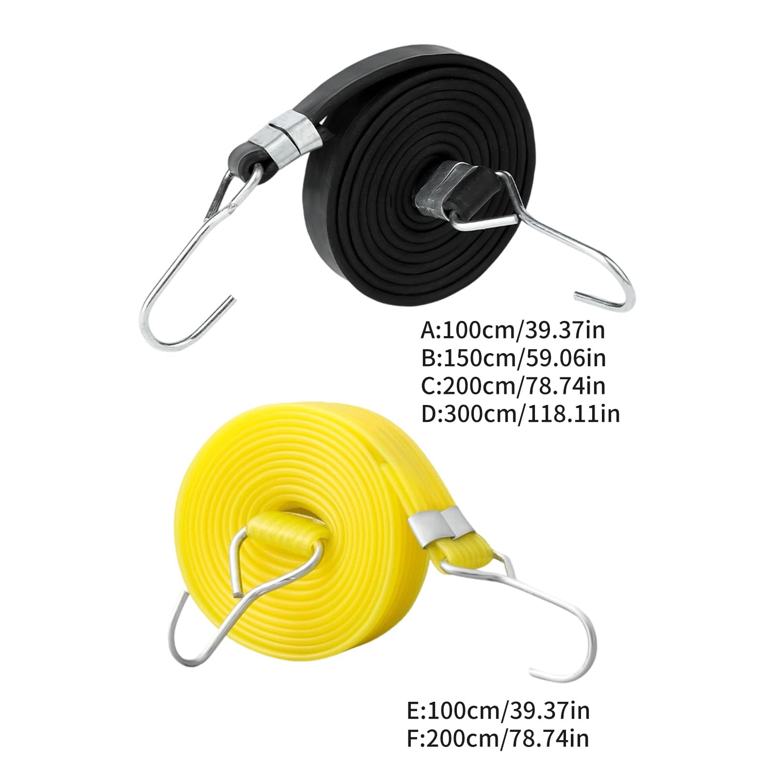 Lot de 10 tendeurs avec crochet de type lourd pour bagages, pour activités de plein air, camping, randonnée