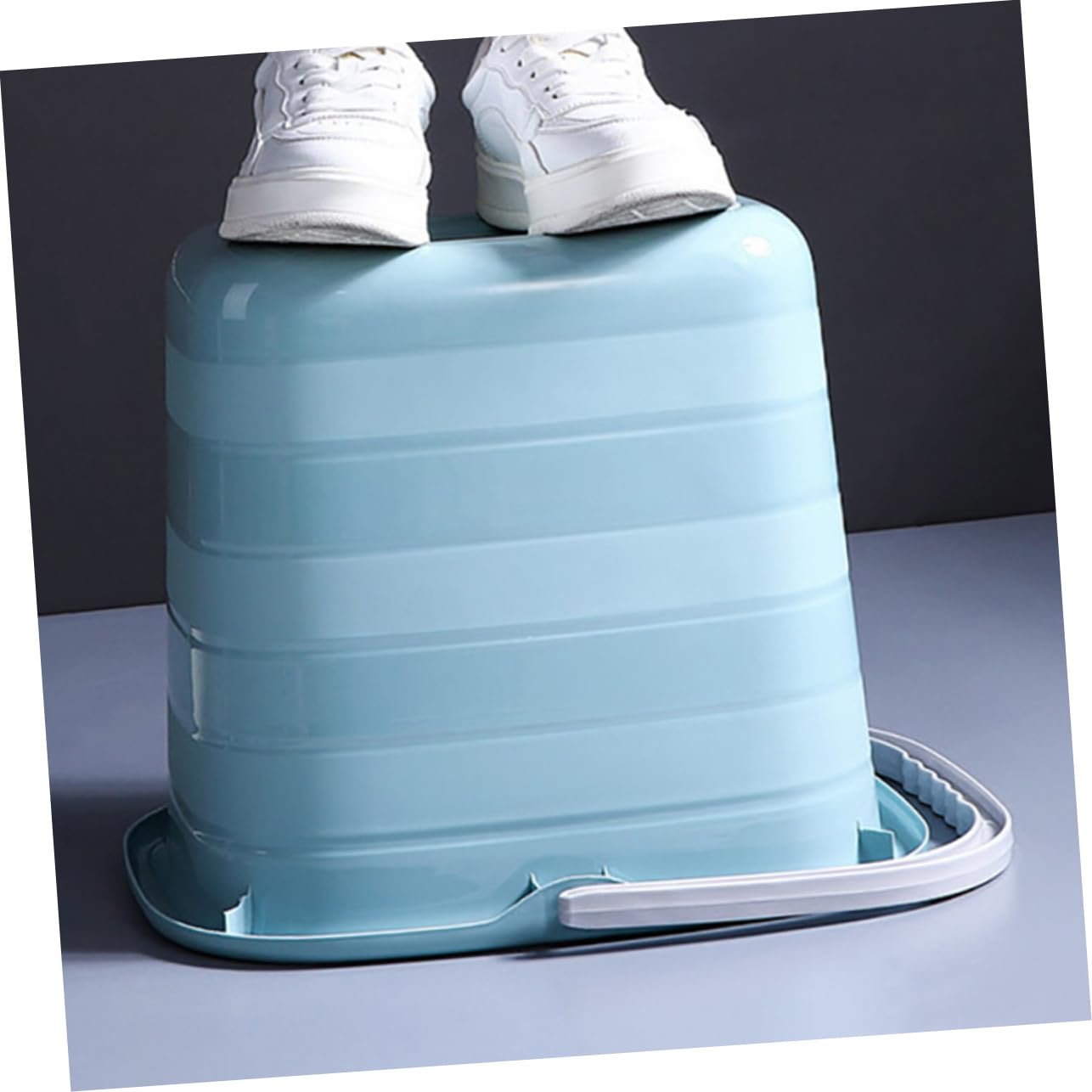 Beaupretty Secchio in Plastico Rettangolare Manico, Secchio per Acqua e Pulizia, Resistente Antiscivolo Buona Capacità Portante, per Giardinaggio e Uso Domestico