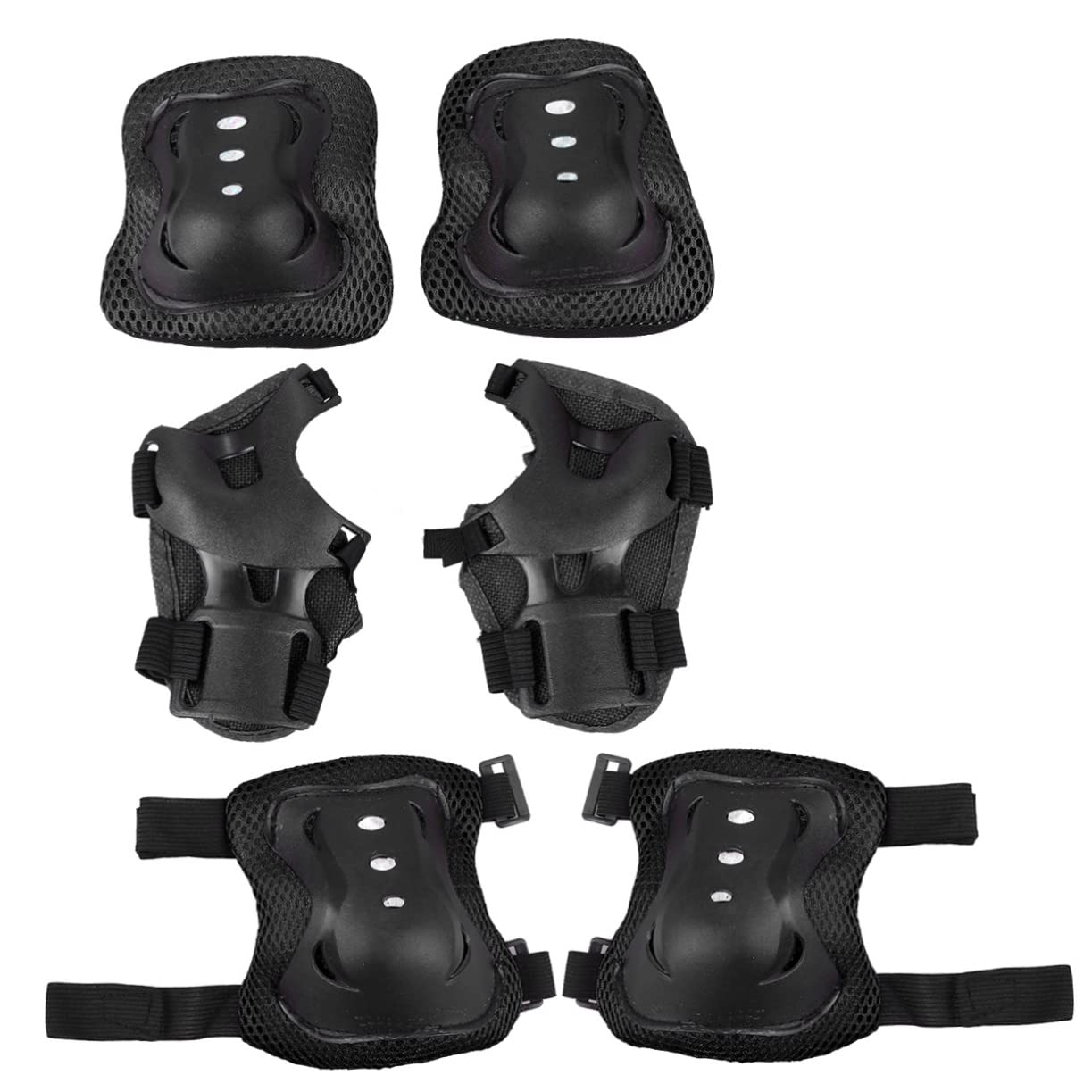 Yardwe 6pcs Boys and Girls Protective Gear Elbow Pads for Cycling Skateboarding Outdoor Sports Design Comfortable Safe