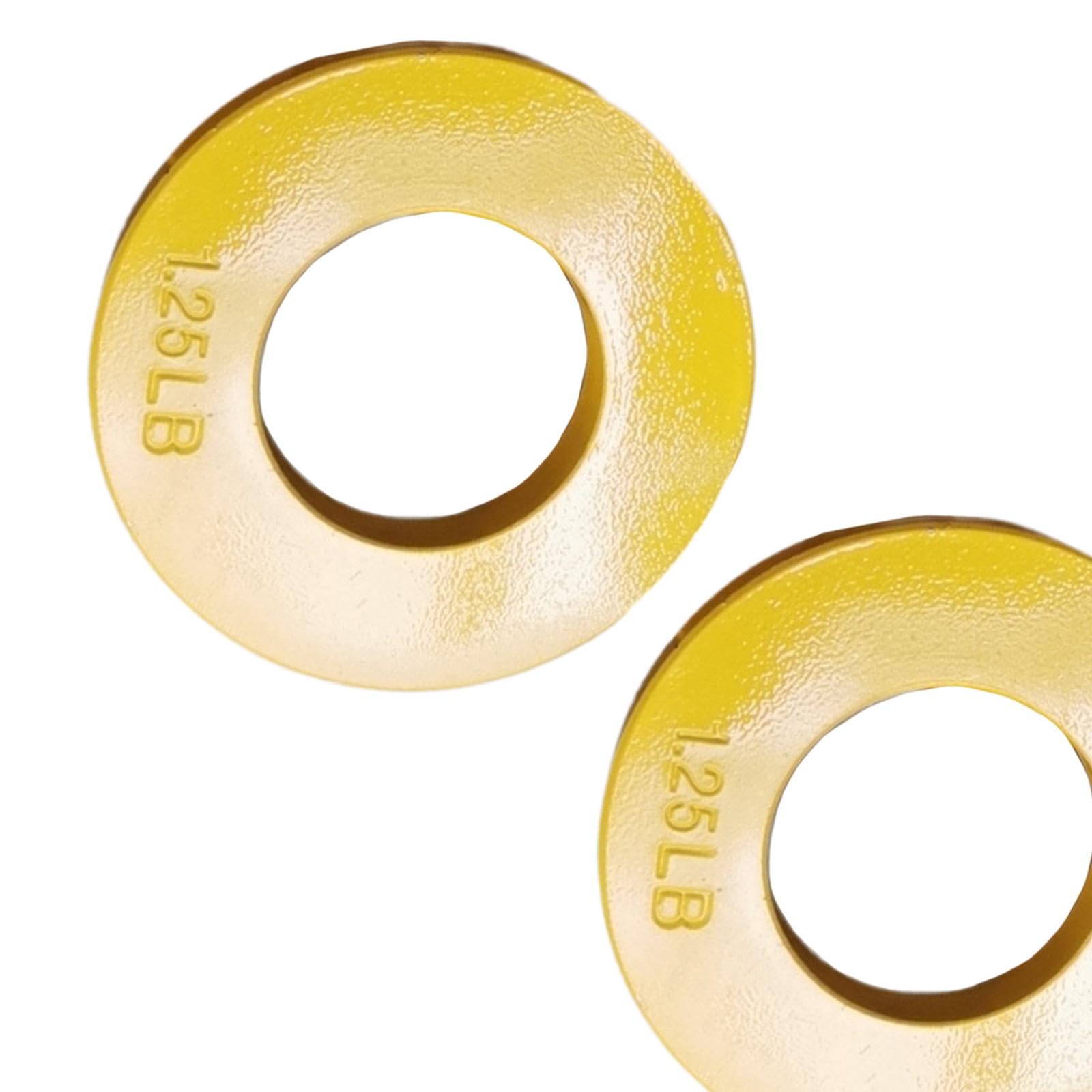 QSTDGVPW 2 Pieces Fractional Weight Plates Color Coded Dumbell Weights Small Change Plates for Home Gym, yellow 1.25LB