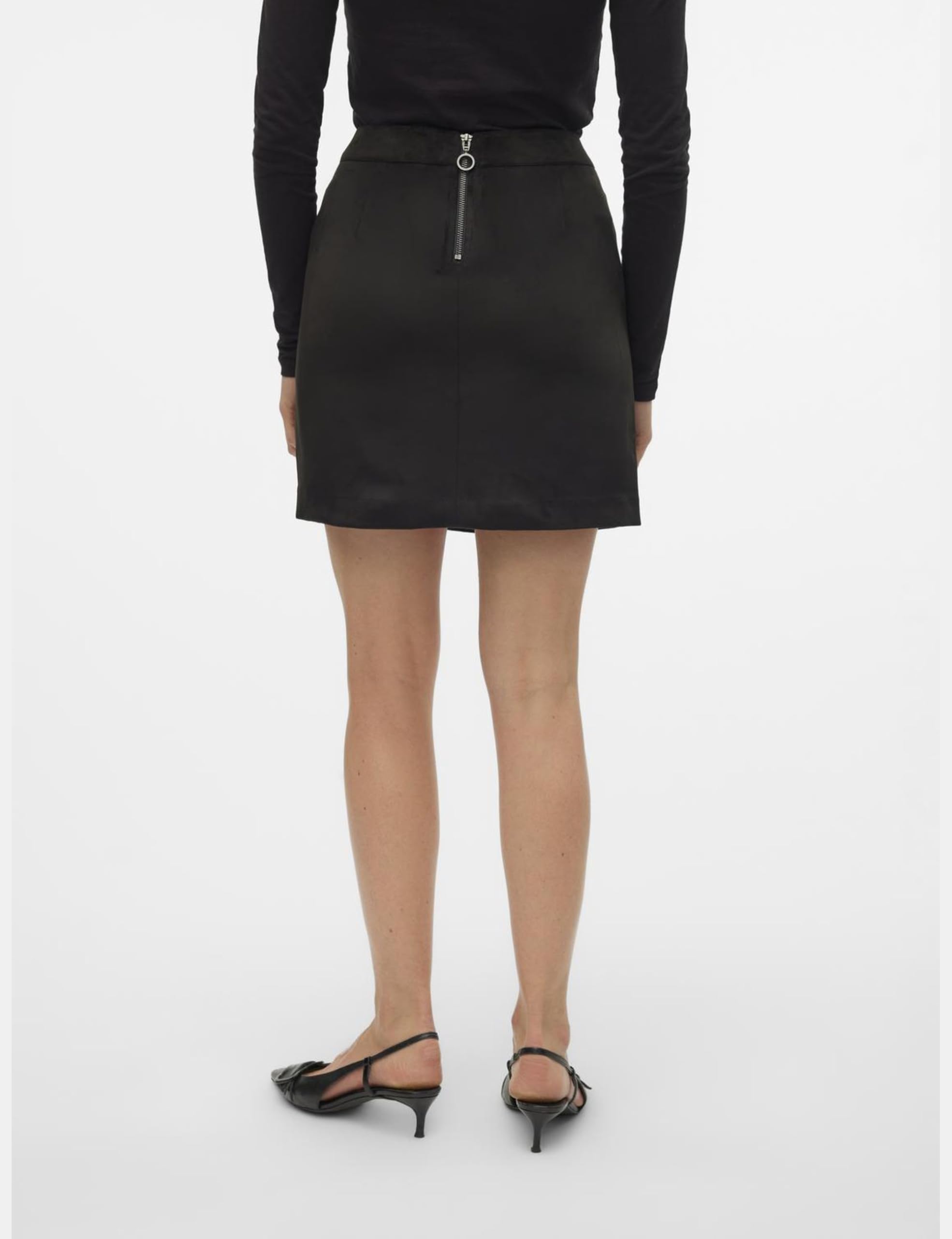 VERO MODA Spódnica Kobiety Vmdonnadina Faux Suede Short Skirt Noos