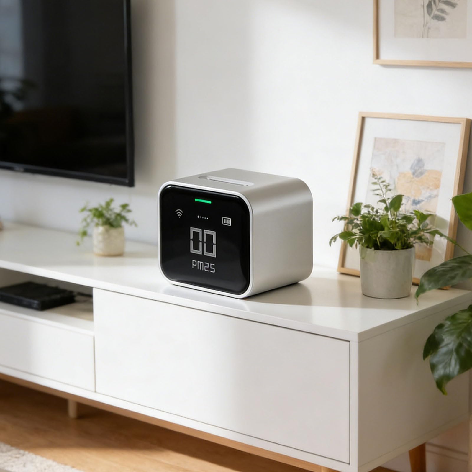 Medidor de aire doméstico con tamaño compacto y capacidad de múltiples parámetros para detector de aire portátil en entornos interiores