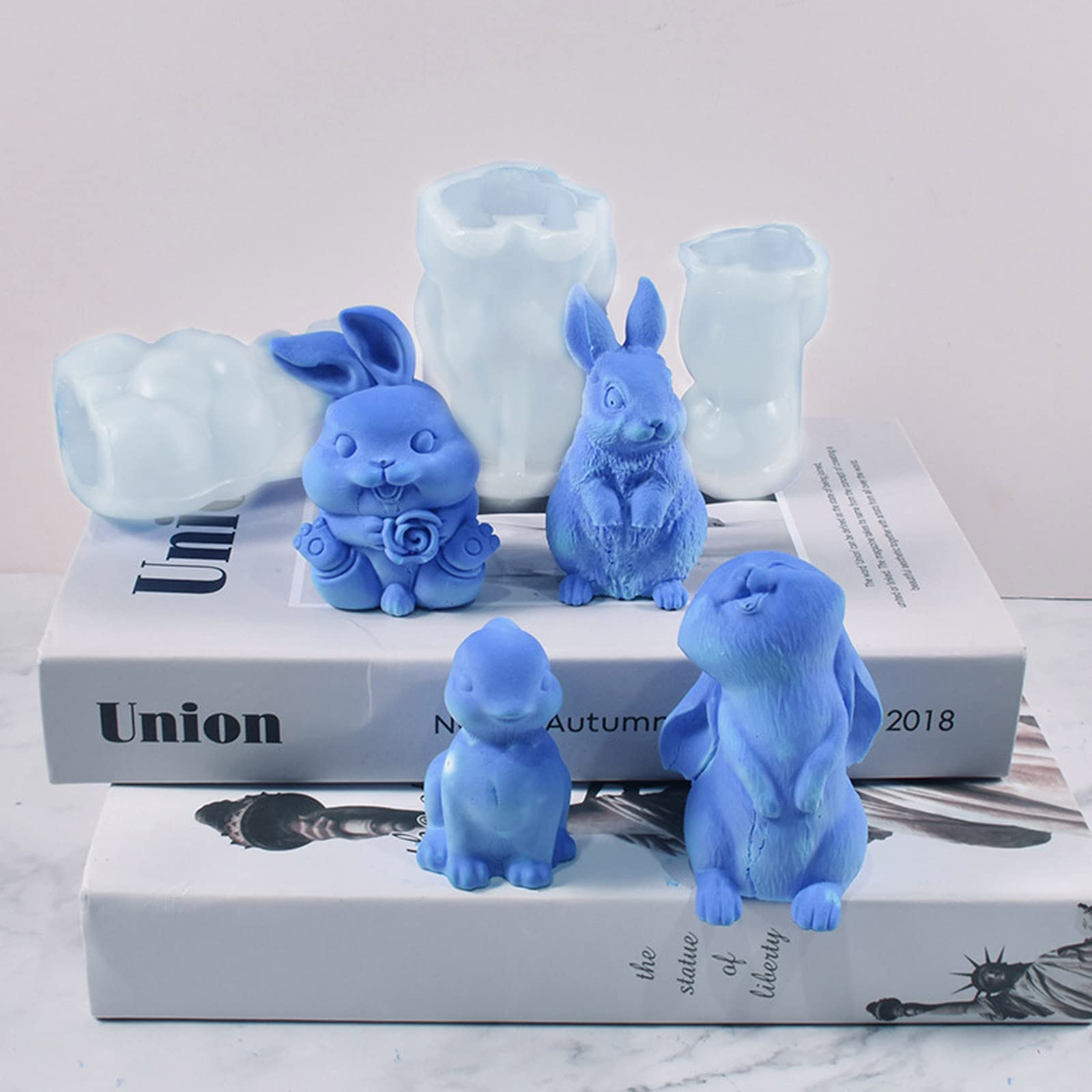 4-teilige 3D-Silikonformen: Osterhasen-Formen Für Harz, Seife, Kerzen & Mehr – DIY-Bastelset