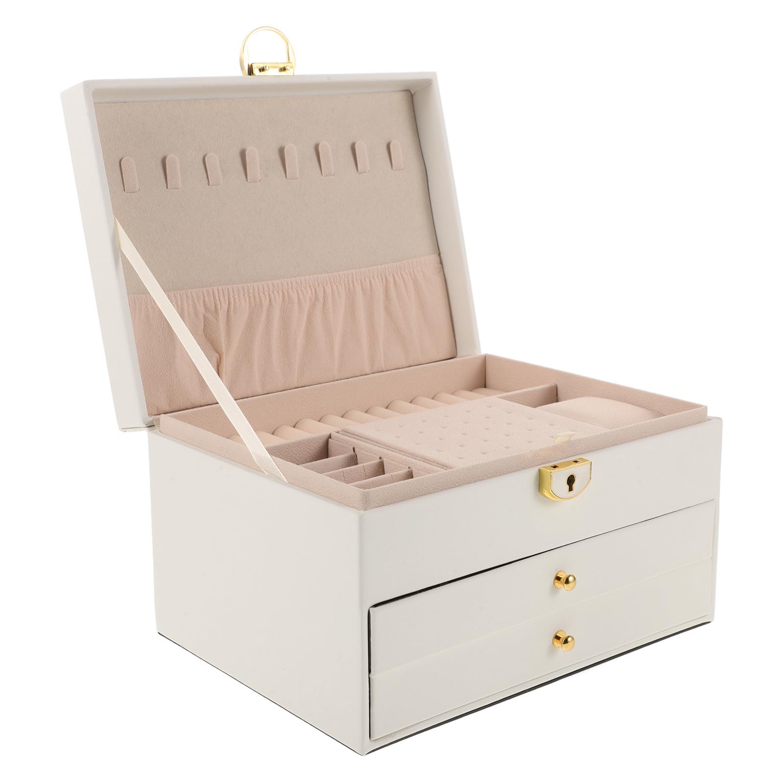 Boîte à bijoux blanche élégante pour sublimer et organiser votre coiffeuse
