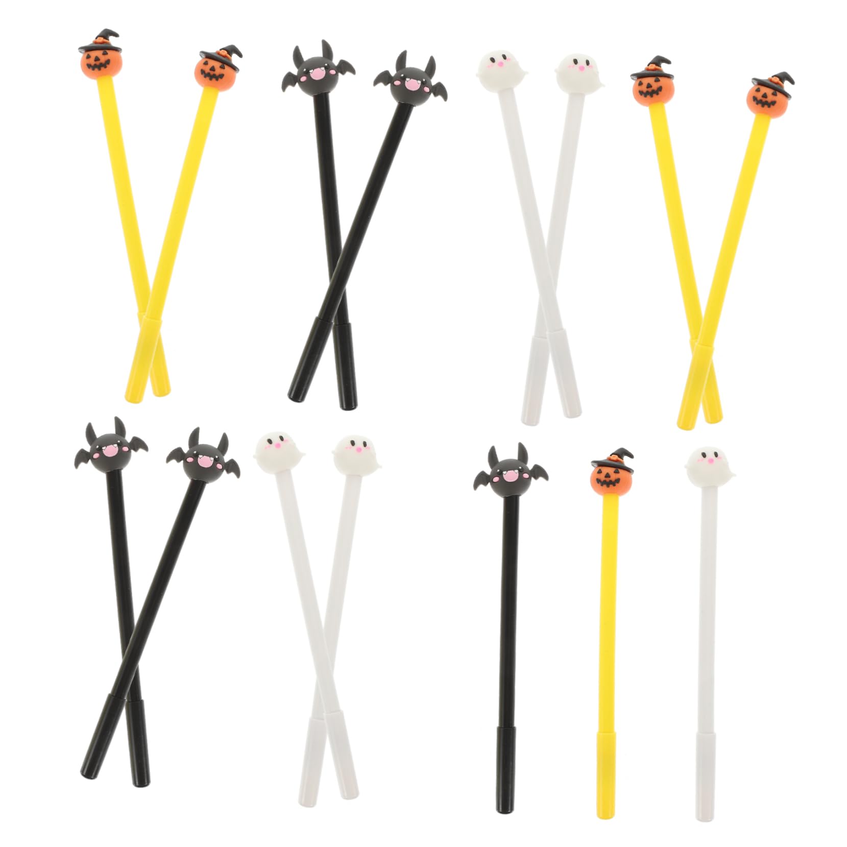 Operitacx 75pièces Stylos à Gel Halloween De Stylos Décoratifs Forme De Citrouille Chauve-souris Et Fantôme Fournitures Scolaires Et Récompenses Festives