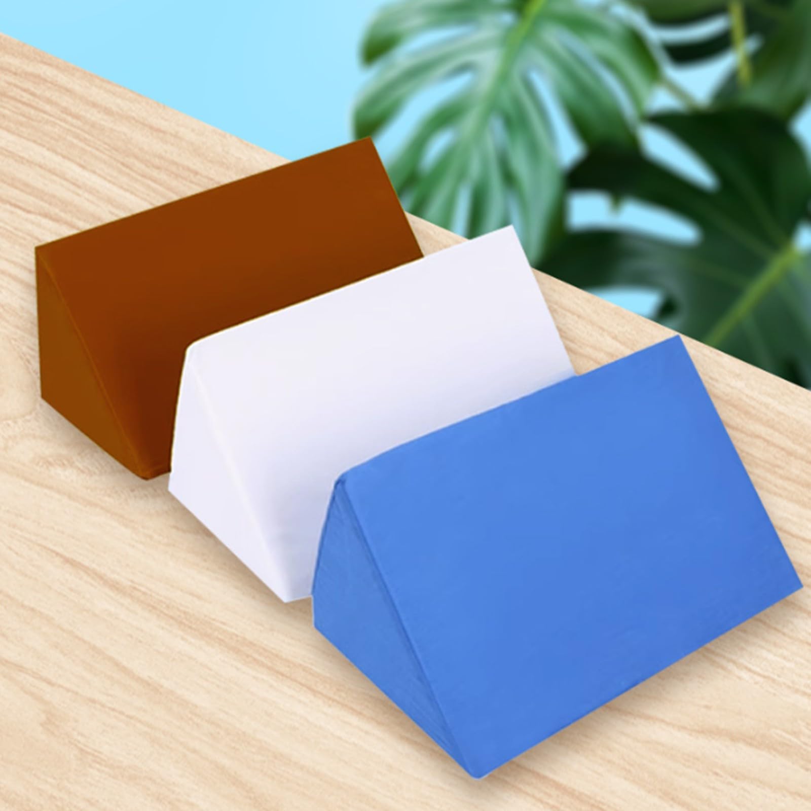 Posicionador ortopédico de cuña de espuma, cojín triangular grande con funda lavable para elevación de tobillo y piernas, alivio del dolor y comodidad después de la cirugía