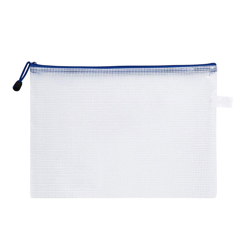 Zipper File Wallet A3/A4/A5 Zipper File Bags, 5 Pieces File Document Bags Waterproof Document Wallets for School, Office, Homework, File Storage, Paper Organization (A3, White)