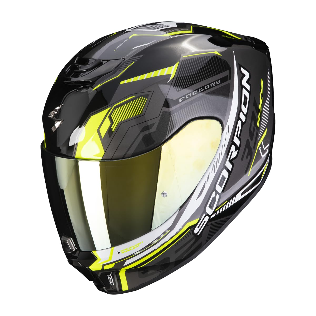 EXO-391 Haut czarno-srebrny neonowy żółty XL