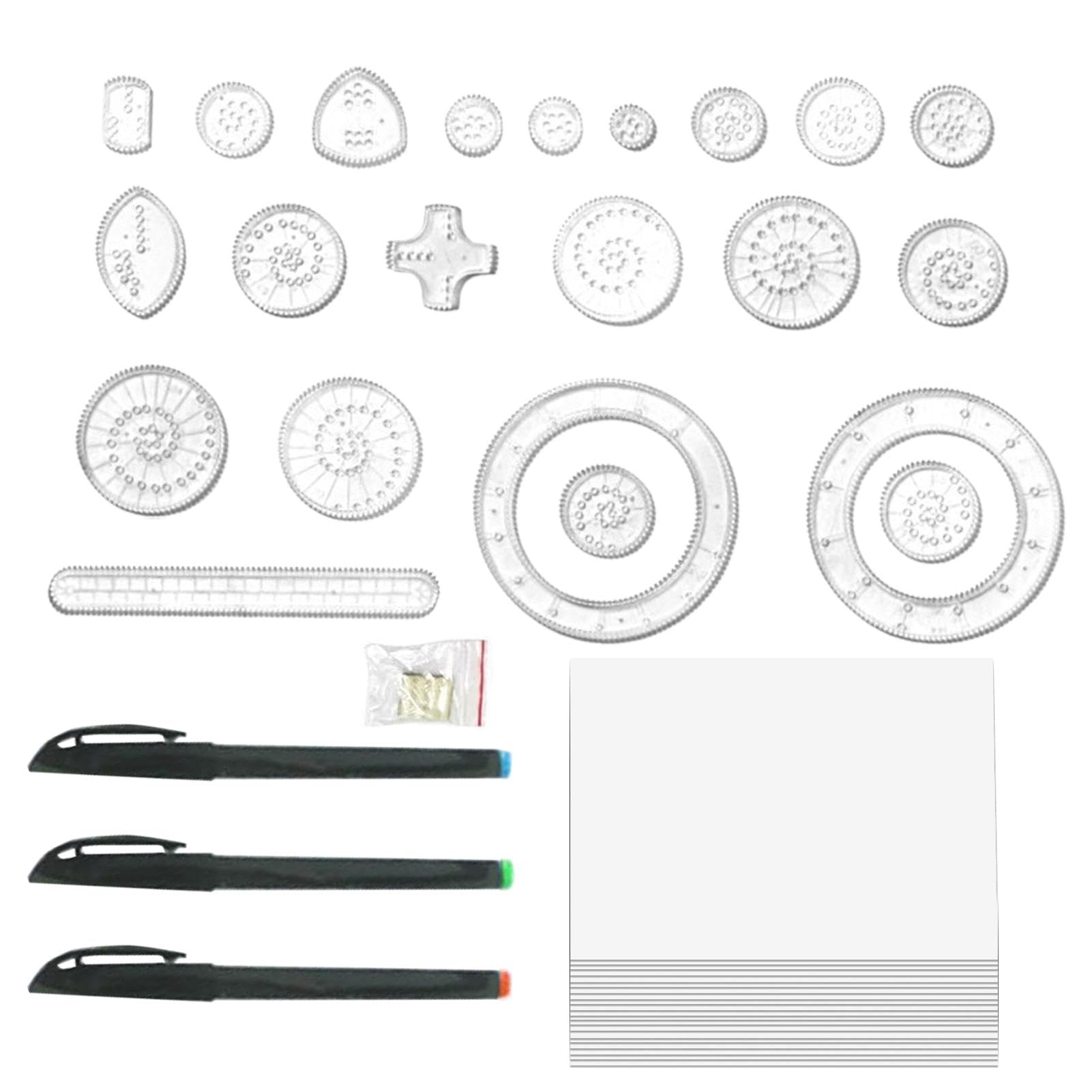 Amazon | スピログラフ |テンプレート定規セット |多機能幾何学描画
