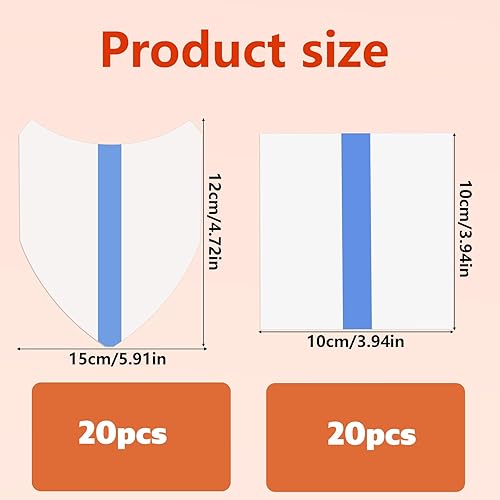 Miniatura 2 de 40 piezas de parches de elevación y resplandor de piernas, cuadrado en forma de V invisible cinta transparente para levantamiento de muslos