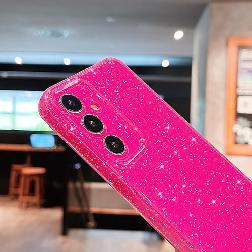 Miniatura 6 de Finyosee Funda compatible con Samsung Galaxy S23 FE 5G, bonito color neón brillante, con purpurina, delgada, delgada, a prueba de golpes, funda de