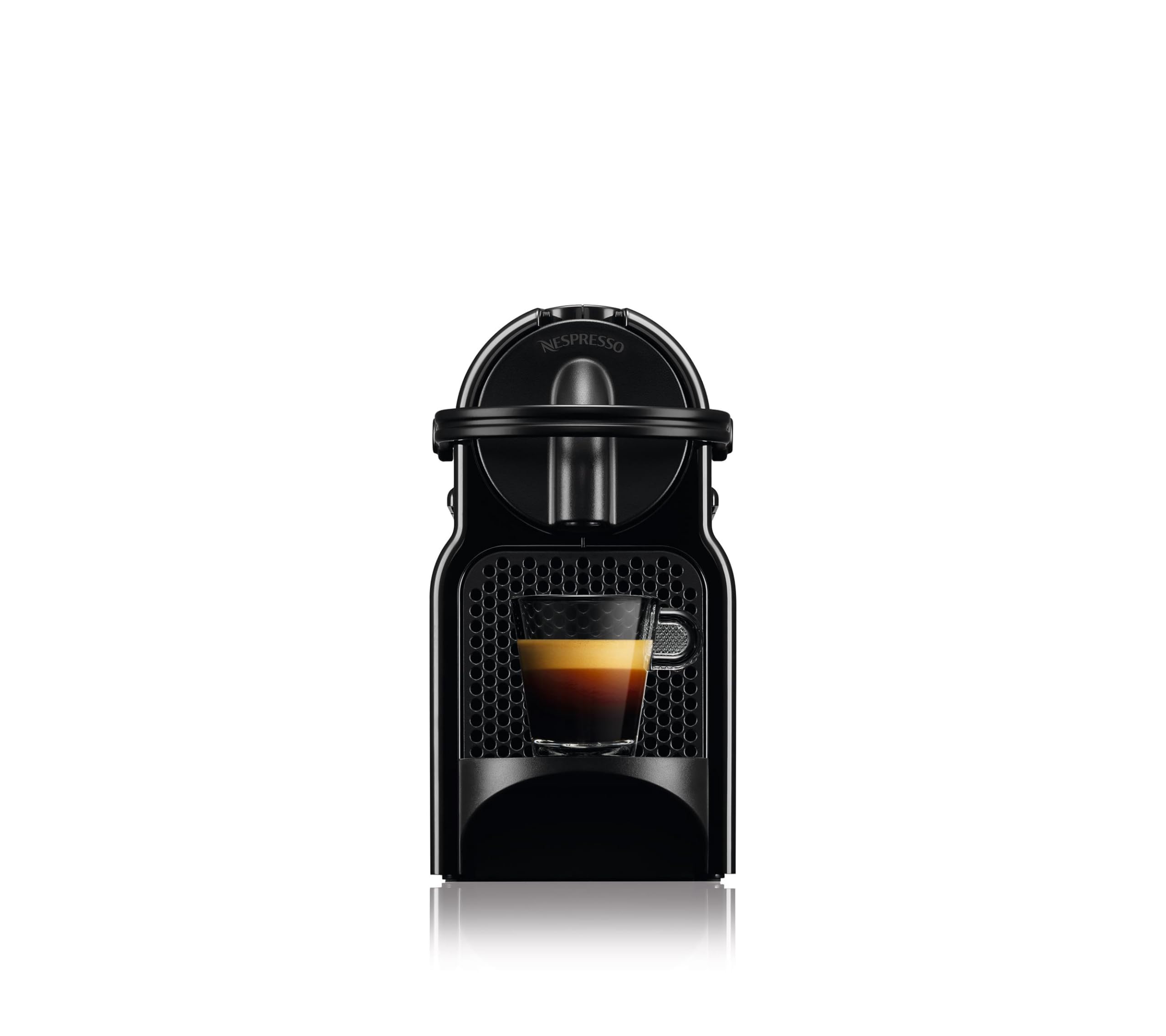 Nespresso DeLonghi Inissia Milk EN 80BAE-Cafetera de cápsulas, 19 bares, compacta, apagado automático, color Black