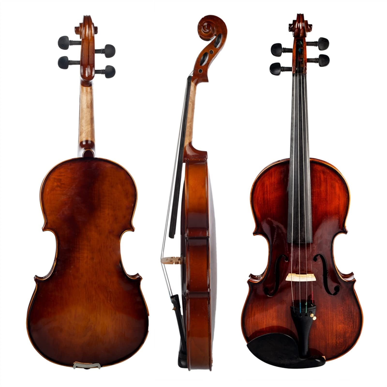 Violon Student Violino Acustico 4/4 Violino in Legno Massello A Grandezza Naturale Violino con Finitura Lucida