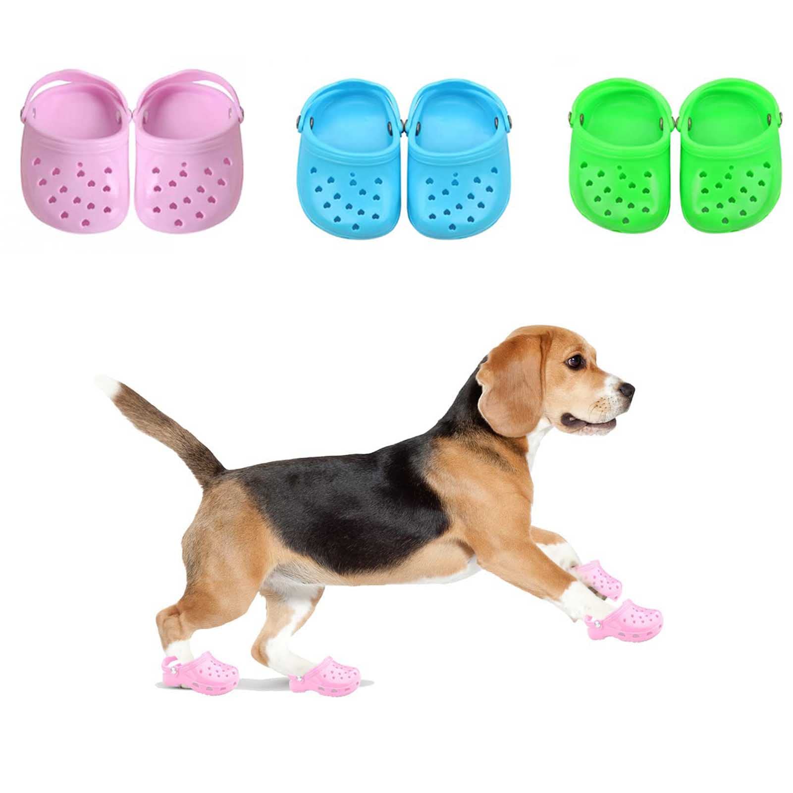 Wiqjie 4pack 2pairs Pet Dog Croc With Rugged Anti Slip - Main Image