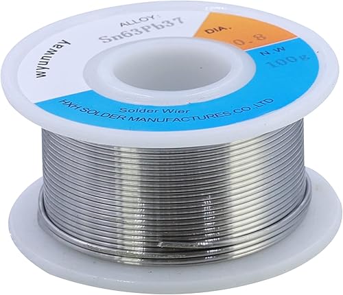 Alambre de soldadura 6337 estañoplomo con núcleo de colofonia de fundente para soldadura eléctrica peso neto (0.031 in3.53 oz (0.22Lb))