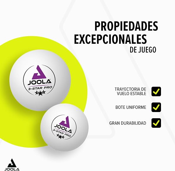 JOOLA Pelotas de Tenis de Mesa 3-Star, 3 Estrellas, Excelentes características de Juego y Larga duración, compatibles con Interior y Exterior - 4