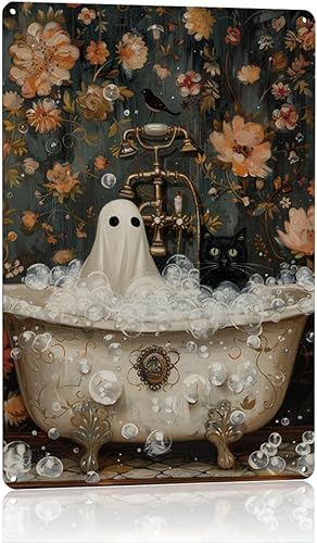 Decoración de baño de Halloween, fantasma, gótico, decoración de pared para baño, decoración al aire libre, interior, espeluznante, decoración del