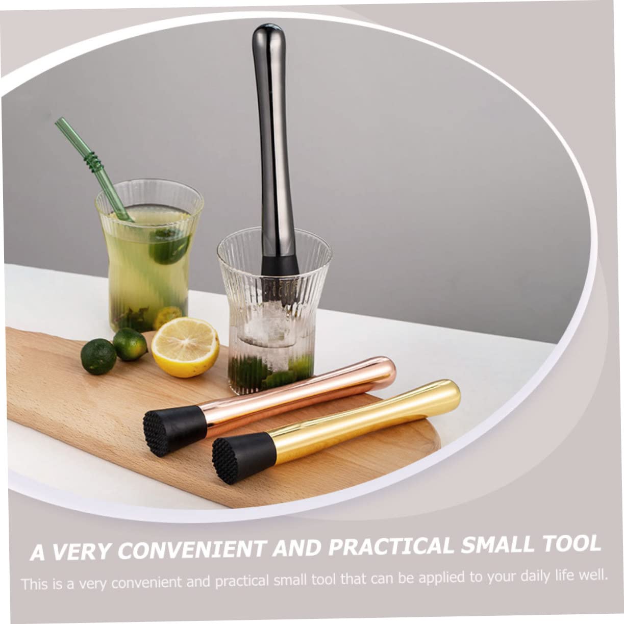 GREENADSCAPE Crushed Popsicles Fruit Crusher Lemon Smasher Comfortable Grip for Professional Use