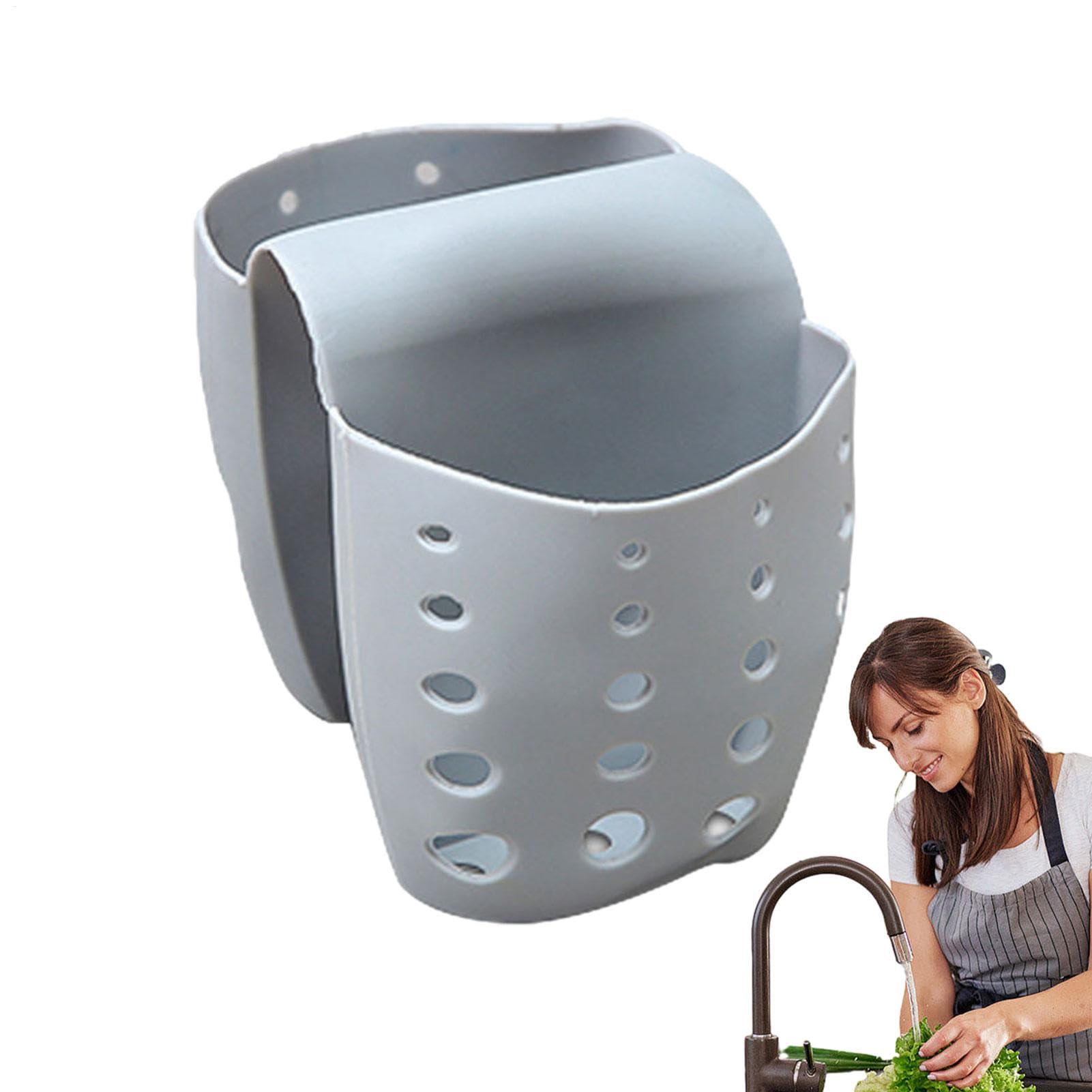 Supporto per spugna in silicio per lavello da cucina, supporto per spugna per lavandino, foro di drenaggio, sella, sella, cestello di drenaggio, cestino per drenaggio, cestino per drenaggio, doppio