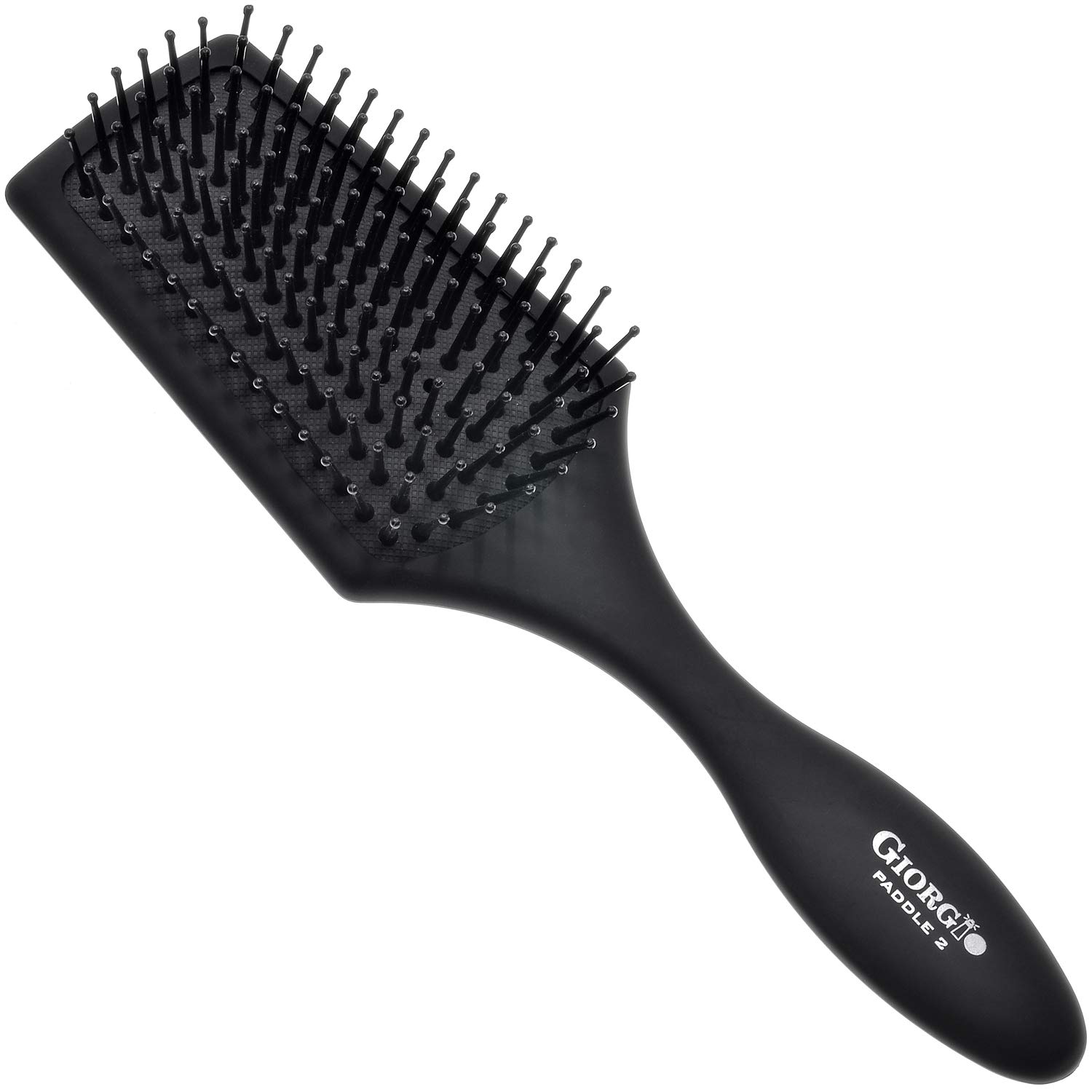 Giorgio Detangling Air Cushion Brush for Men and Women - Small, Ball Tip Tourmaline Bristles, Anti-Static for Hair Styling and Blow Drying