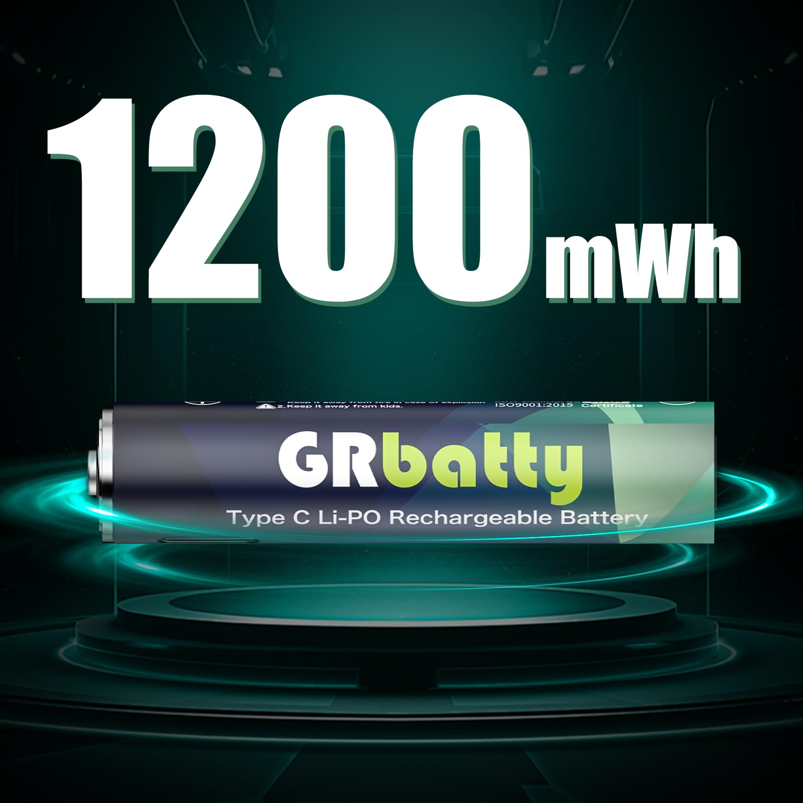 Baterías AA recargables, 8 unidades de baterías de litio USB-C de 1.5 V 3400 mWh y 8 baterías recargables de litio AAA de 1200 mWh, 1500 ciclos