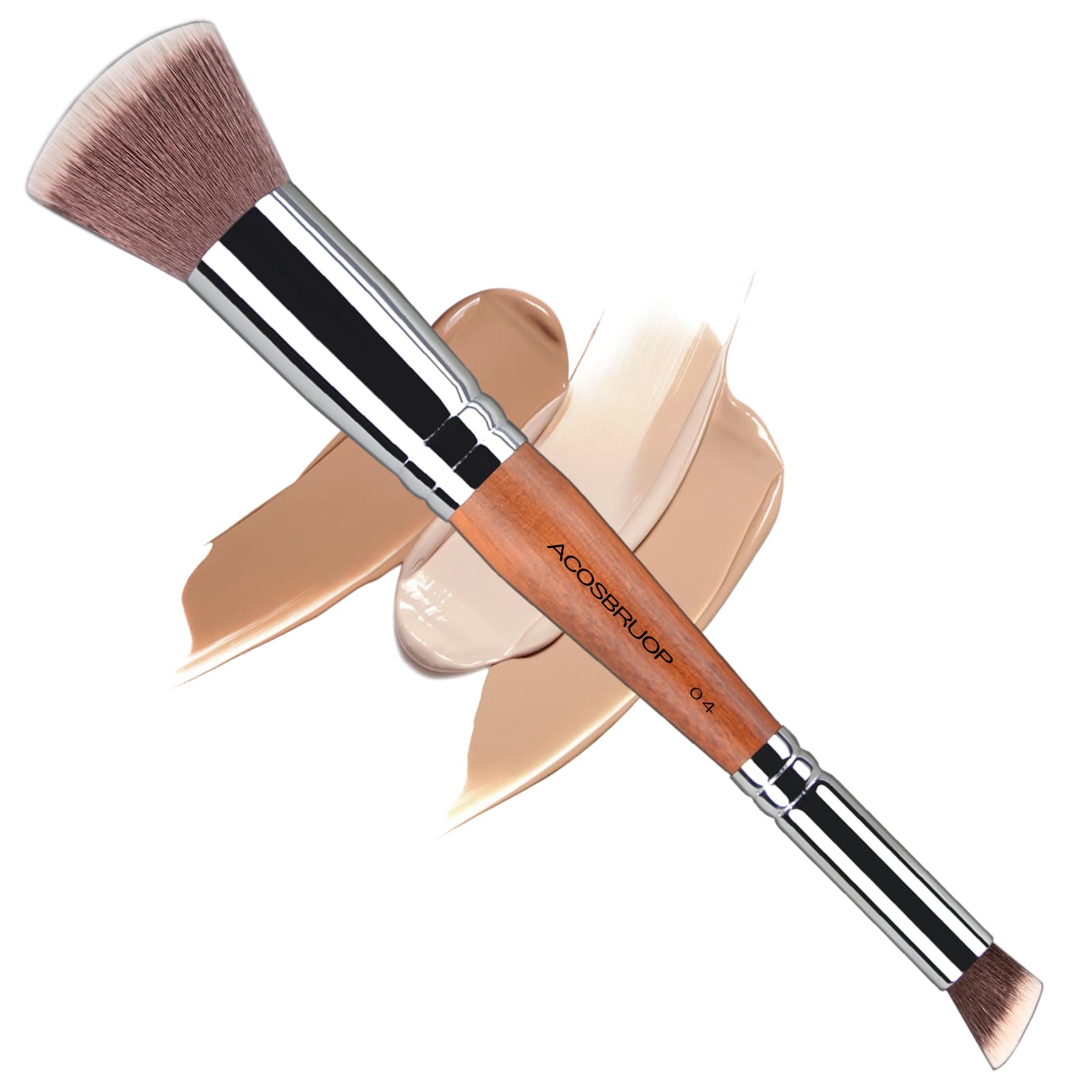 Double Ended Concealer and Foundation Brush, Makeup Brush for Liquid, Cream, Concealer Brush Under Eye