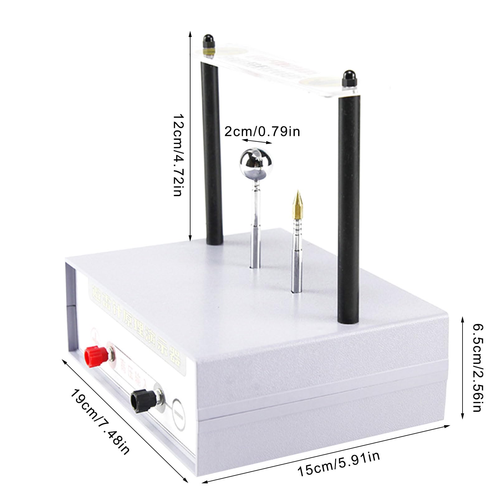 Strumento di insegnamento di fisica del dispositivo di dimostrazione del conduttore del tuono regolabile del dimostratore di asta del tuono per dimostratore di asta di laboratorio