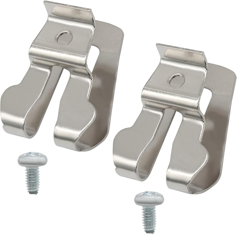 2 Pack Belt Clip Compatible with Ryobi Ridgid 18V Tools | Stainless Steel Anti Rust Material, Part Number 633586002 636181001, Lightweight and Portable, Easy Attach to Belt or Wall