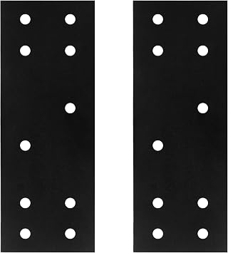 2 PCS Flat Mending Plate for 8x8 Post, Splice Bracket 6-Gauge Heavy Duty