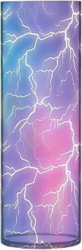Lightning Bolts Rainbow Color Plastic Flower Vase 11.8 x 3.9 Inch Decorative Wedding Centerpiece Vases Unbreakable Kitchen Table Library Party Jarron para rosas Decor
