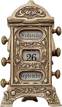 Amazon | カレンダー 卓上 輸入レトロ真鍮ブック卓上卓上カレンダー