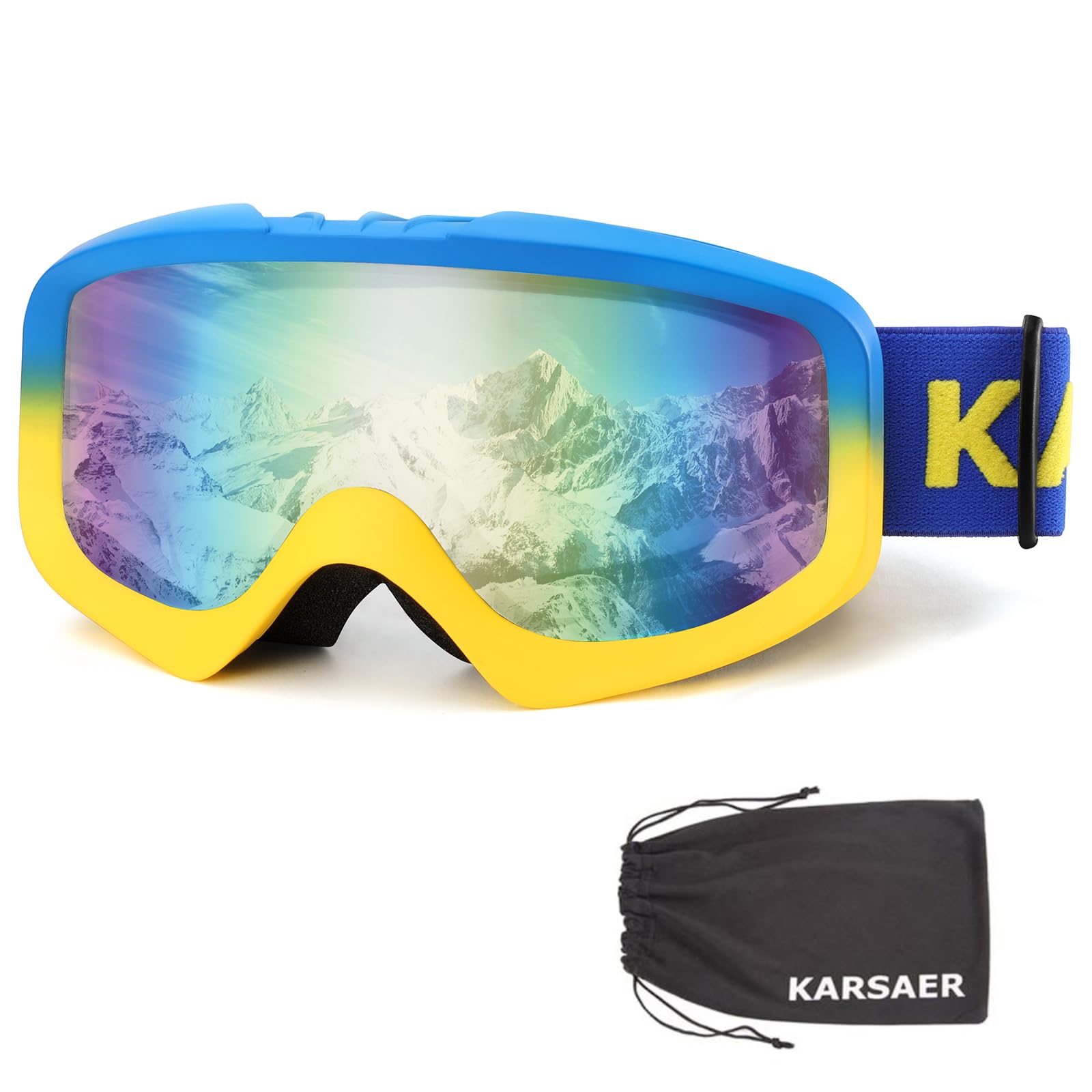 Amazon.com : Karsaer Ski Goggles Anti-Fog Snow Goggles OTG 100% UV