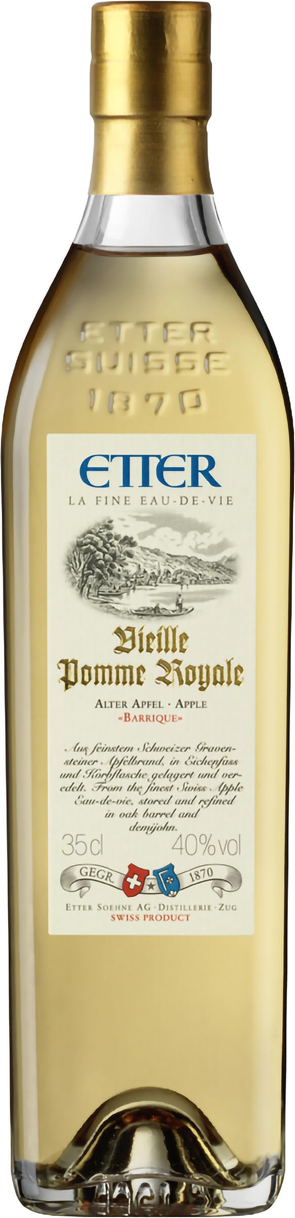 Etter Vieille Pomme Royale Apfel Edel-Brand Barrique Schweiz (1 x 0.35 l)