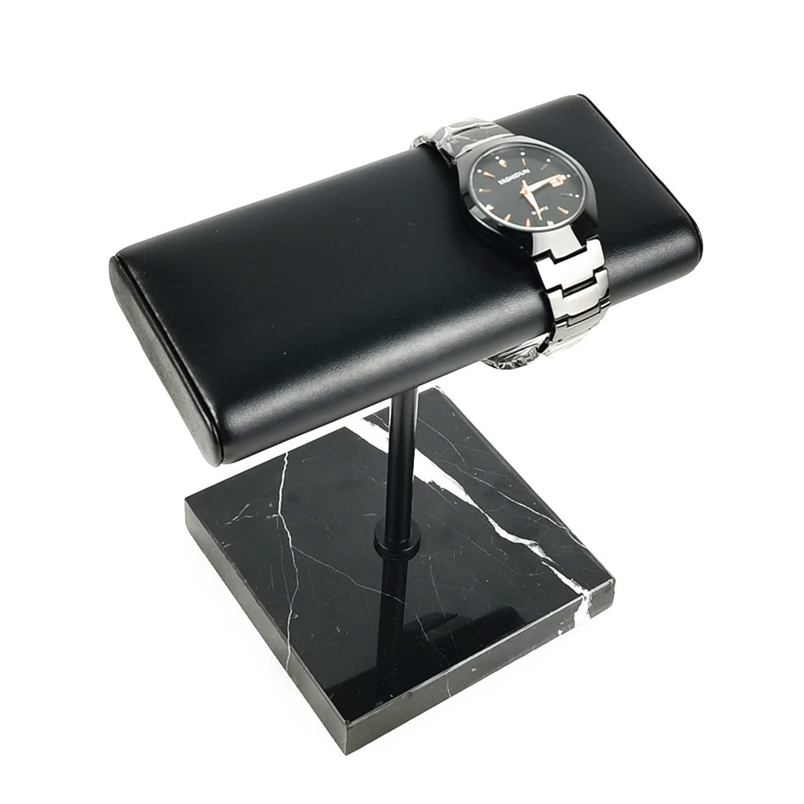 Socle Organisateur Pour Montres En Marbre PU Et Métal – Présentoir De Vanity, Neuf Avec étiquettes, Dimensions 3.93x3.93x5.70 Pouces