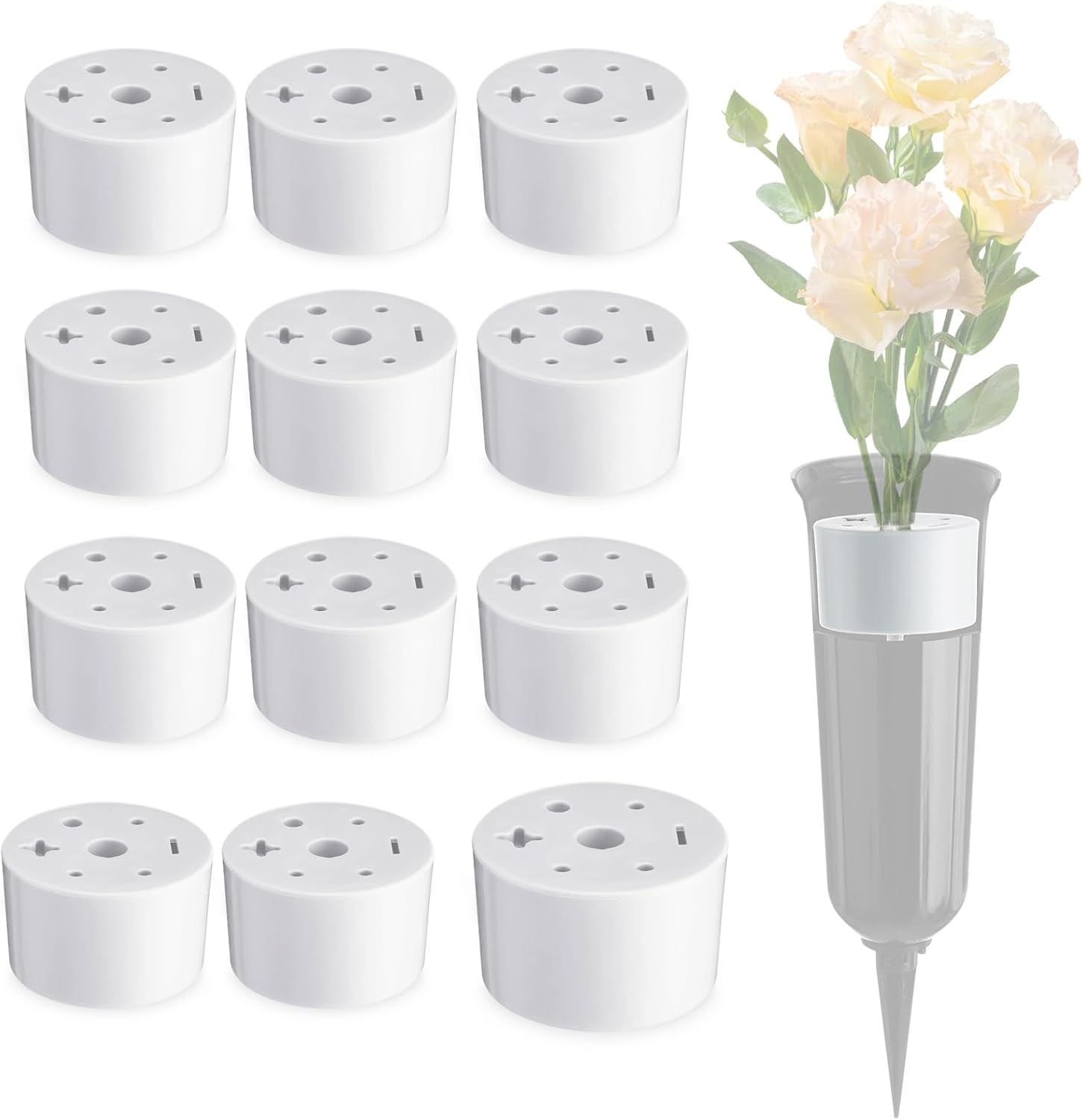 SAMIQU Cemetery Grave Vase Inserts,Cemetery Flowers Holder