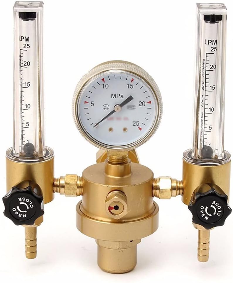 Double Tube Argon Regulator Co2 Tig Flow Meter Gas Regulator Flowmeter Welding Weld Gauge