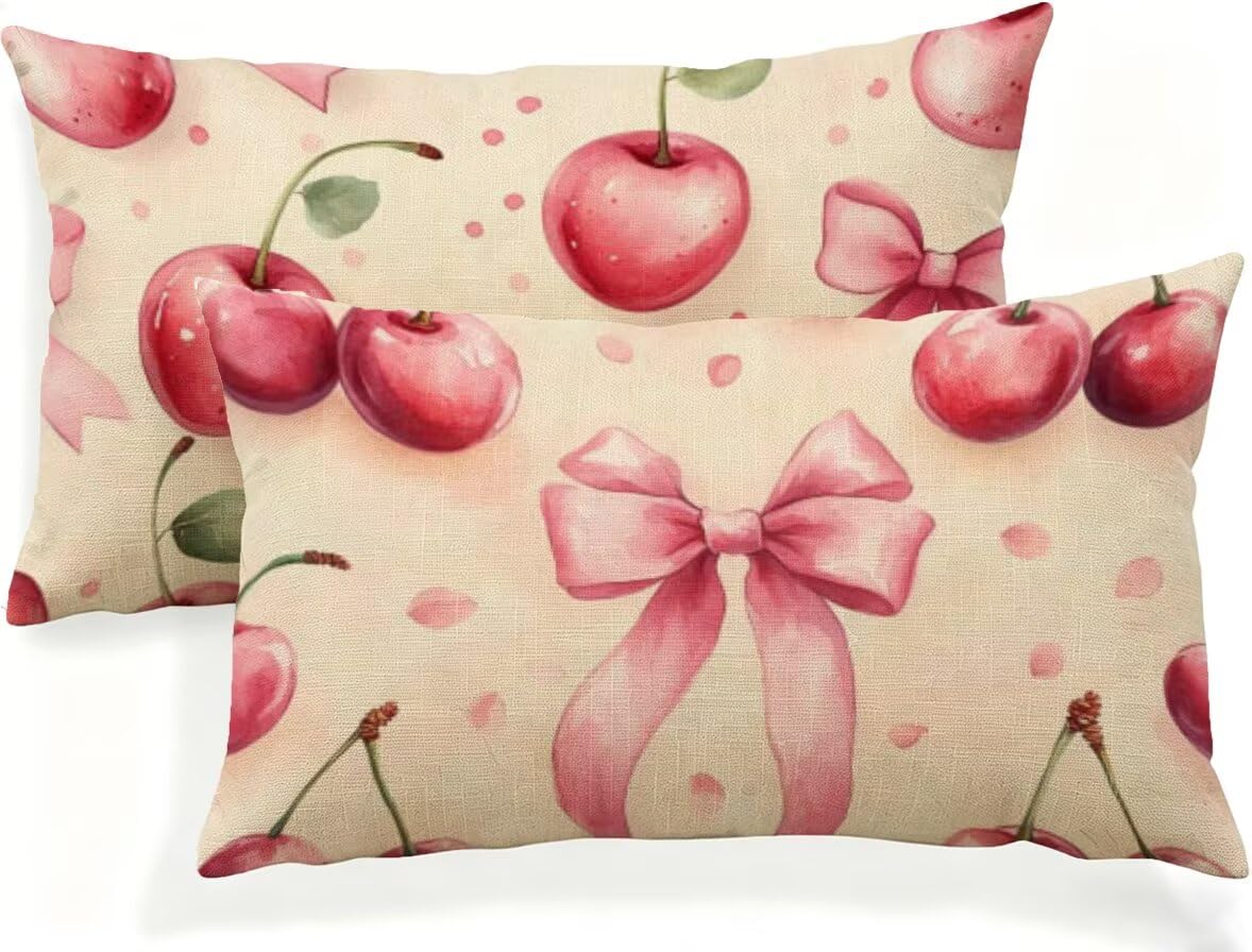 Taie en lin impermeable rose 75x50 lot de 2 le cadeau femme ideal deco