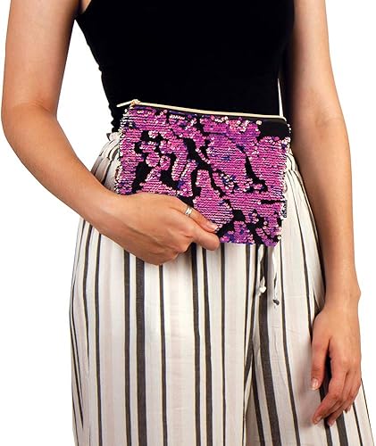 Miniatura 3 de Fashion Angels Bolsa de terciopelo y lentejuelas mágicas dispersas, color rosapúrpura