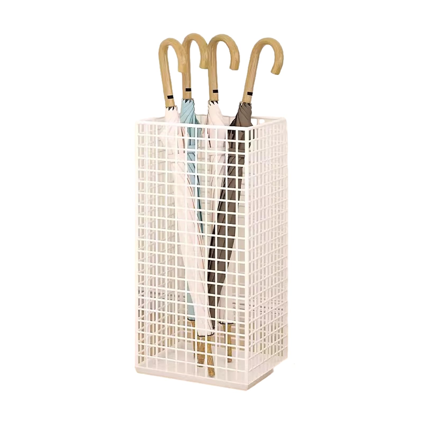 FCXWEVR Multifunctional Umbrella Stand for Entryway Decorative Cane Holder Independent Umbrella Holder for Office & Home Stylish White Entryway