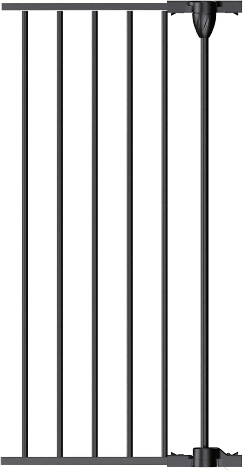 Babelio 15.5" Baby Gate Extension for Foldable Extra Wide Gates, 30" Tall Metal Dog Fence Extension, Black Black 15.5" Wide Extension- 1 Panel