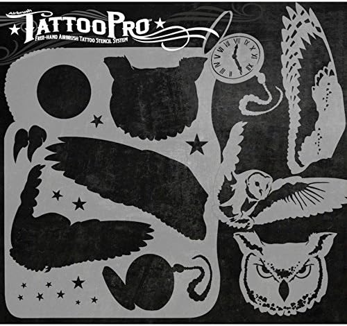 Airbrush TATTOO PROStencil (Owls)