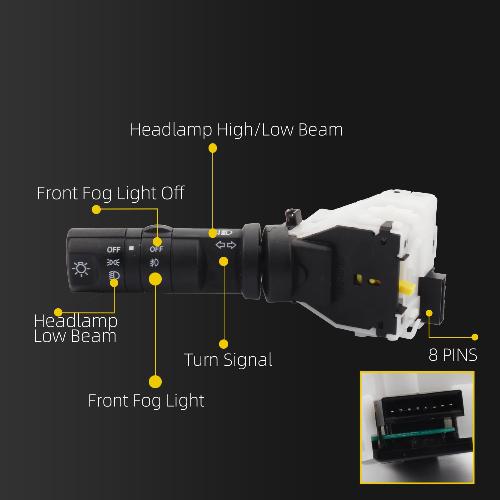 Amazon.com: Dasbecan Turn Signal Fog Light Switch Compatible with