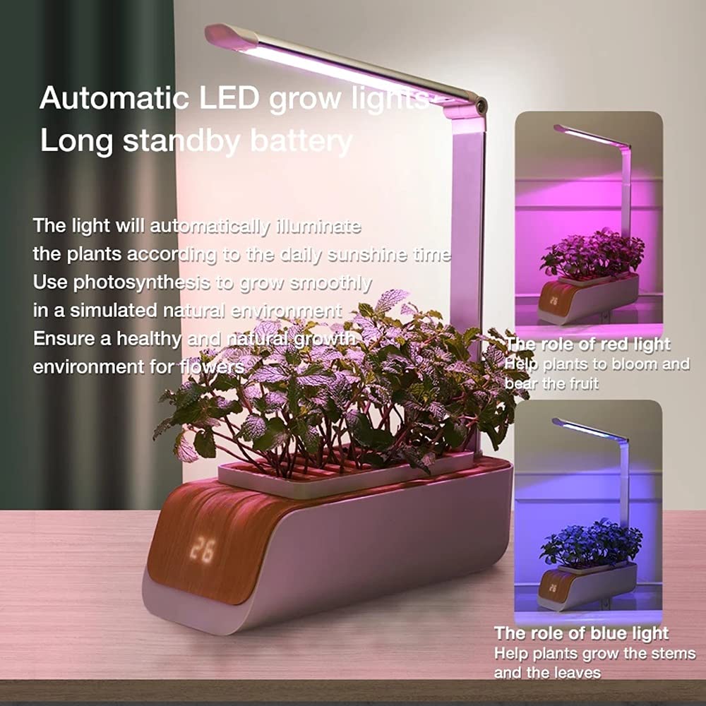 Hydroponics Growing System Indoor Herb Garden Kit with Grow Light Smart Garden for Home and Kitchen Indoor Plant Growing System DIY, Tools Garden