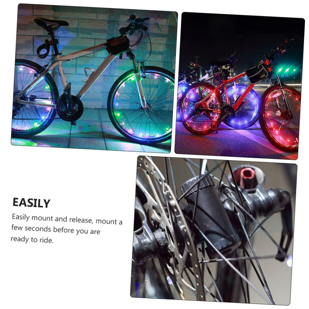 YARNOW Luci dei Raggi della Ruota della Bicicletta fanale Posteriore Buggy guidato Auto Carica USB Bike Light fanalino Posteriore Bici LED Luce della Ruota luci a Filo plastica Black