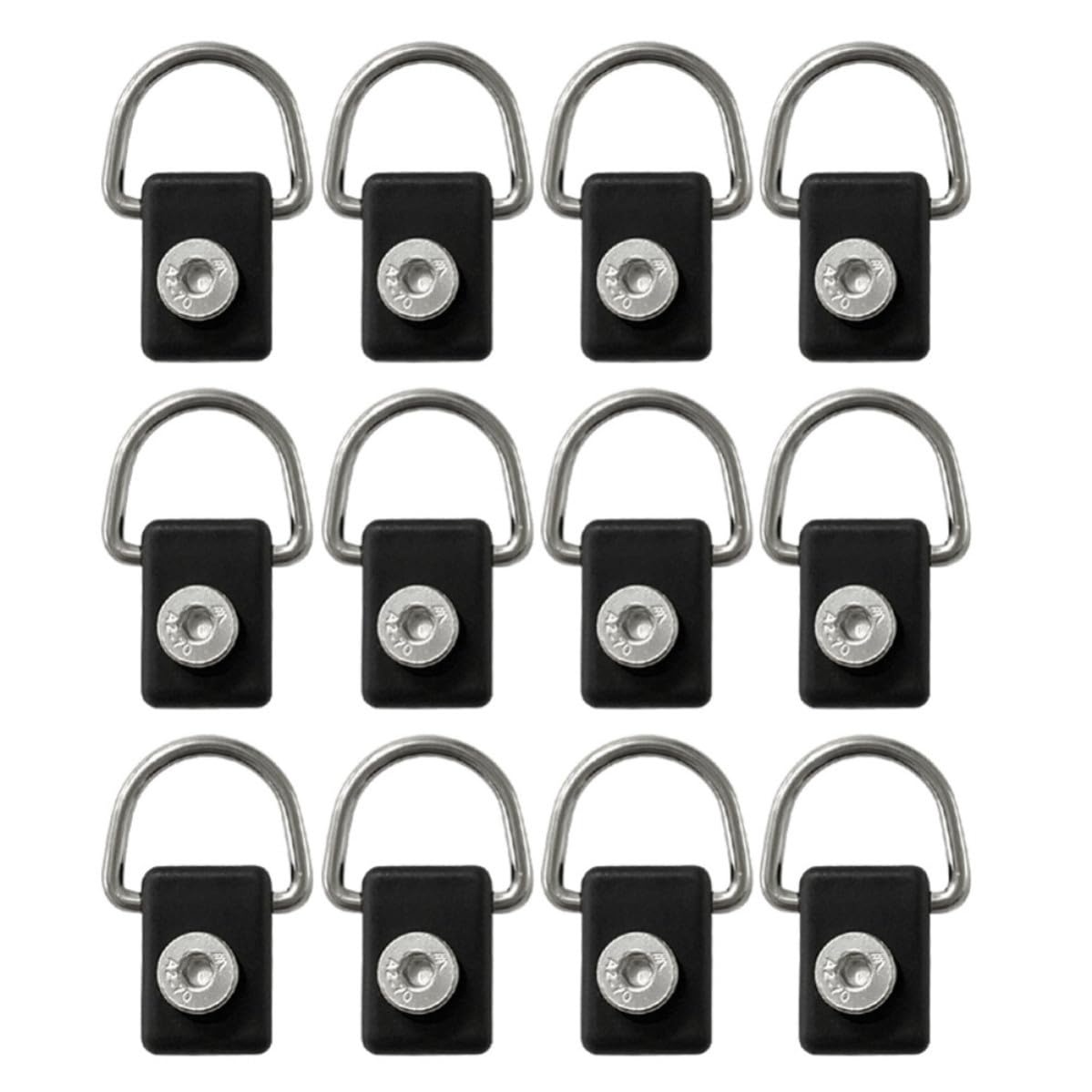 12pcs Stainless Steel D Ring Buckle for Canoe Kayak Fishing Rigging