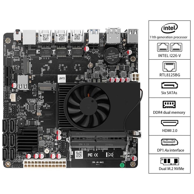 Amazon.com: HKUXZR Celeron J6413 Industrial Motherboard NAS 4