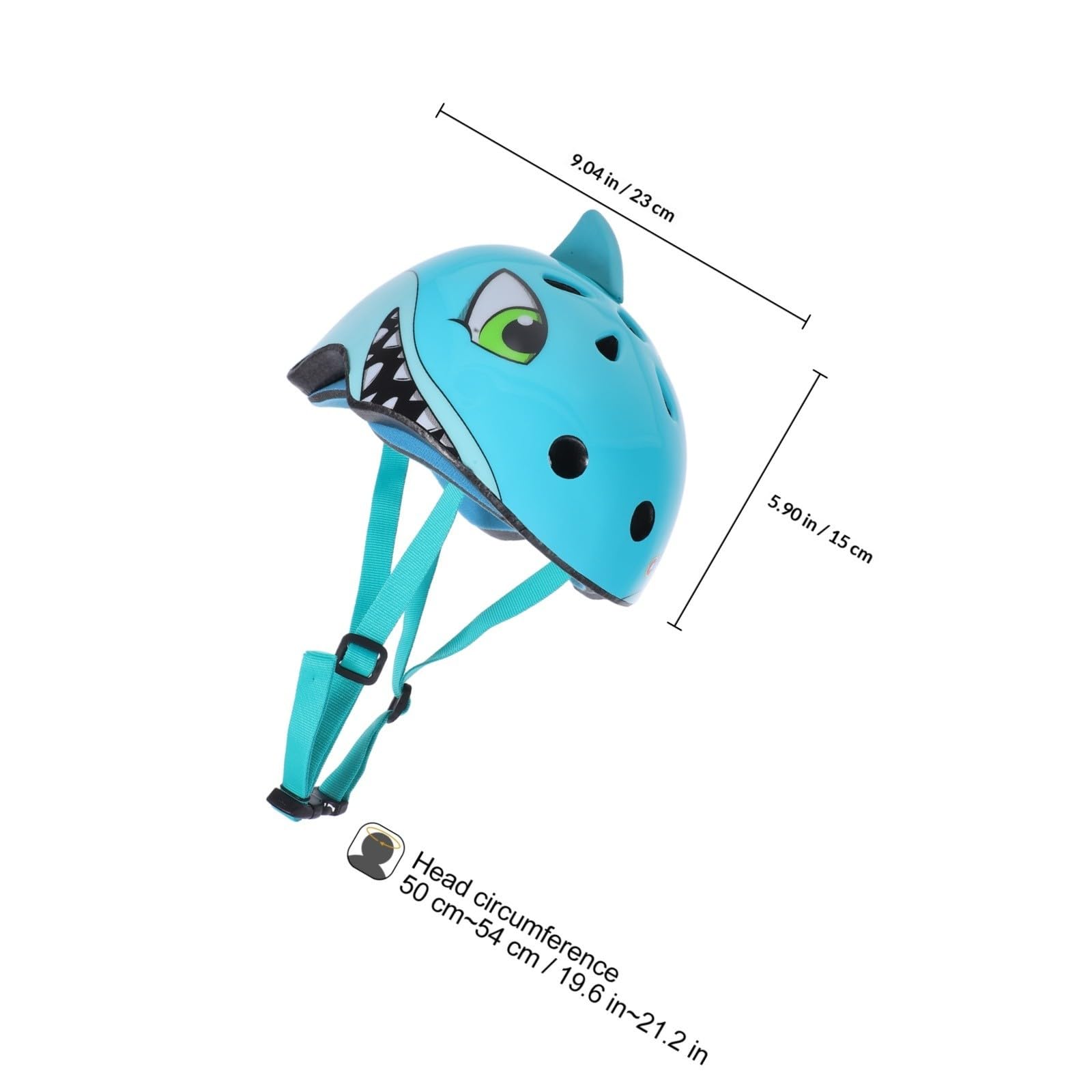 Kinderfahrradhelm Größe S 50-54cm für Kinder Blau Kunststoff
