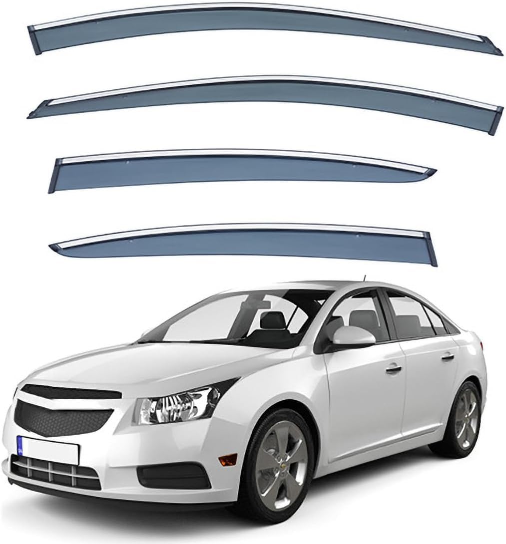 Panxuc Normal Car Wind Deflectors For Cruze Sedan J300 2008-2014, Side Window Wind Rain Deflector Window Visor Sun Rain Guard Smoke Guards